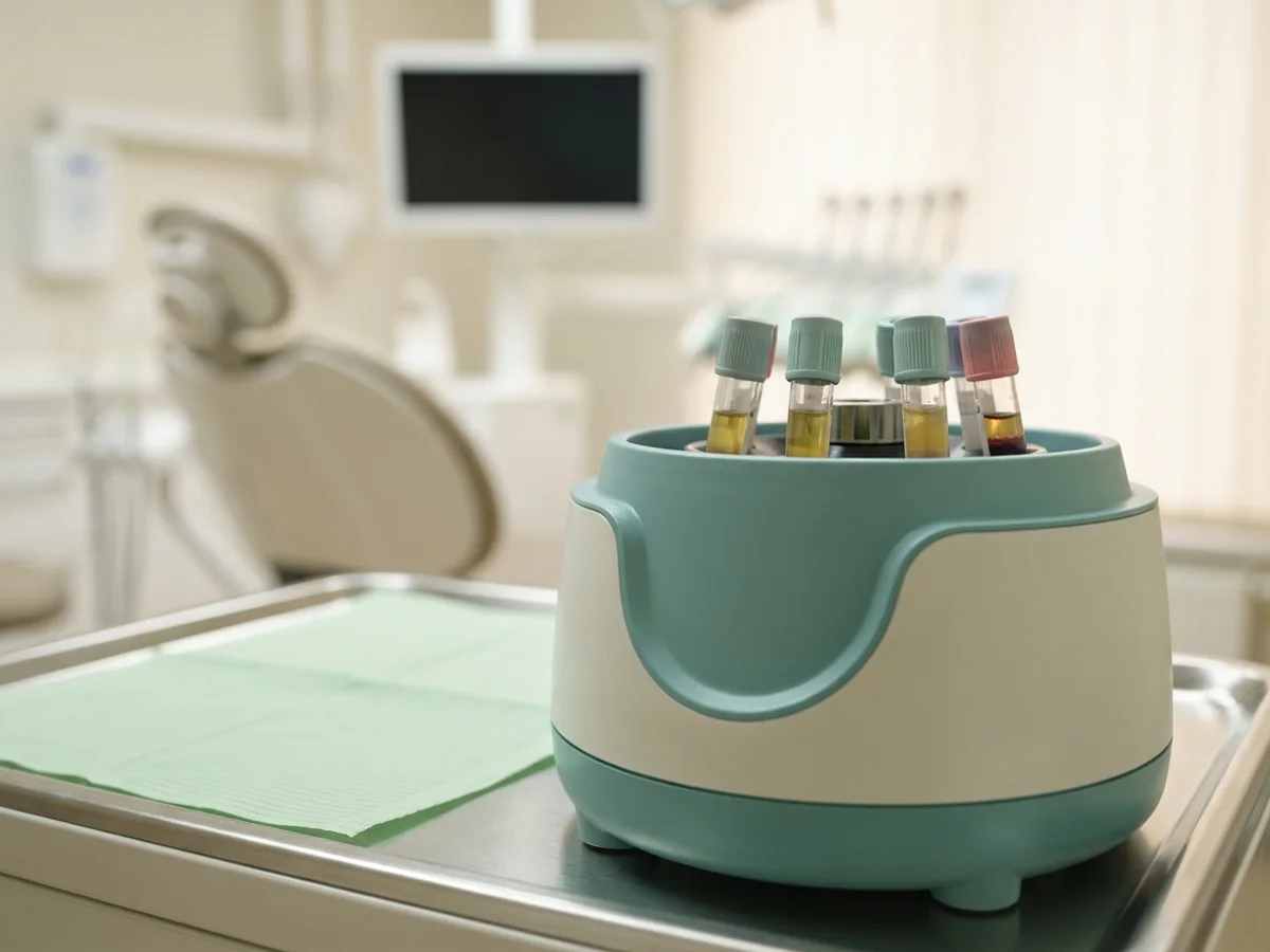 Centrifugeuse et tubes pour la préparation du PRF de Choukroun