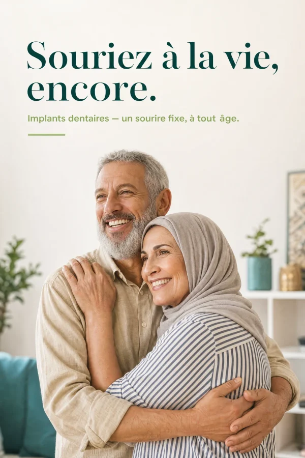 Souriez à la vie, encore — implants dentaires, un sourire fixe à tout âge