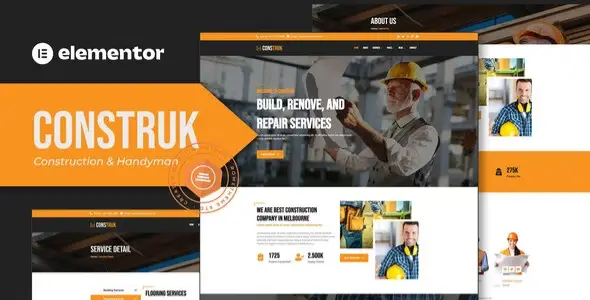 Construk – Construction Elementor Template Kit